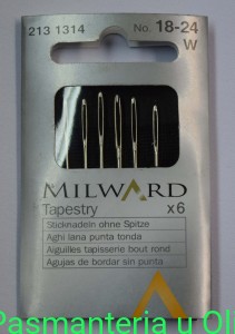 Igły Tapestry tępe do gobelinów, stal Milward Coats 18-24