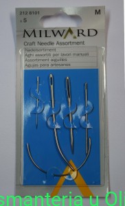 Komplet igieł dla rzemieślników i majsterkowiczów, stal Milward Coats