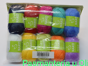 Włóczka Rekor Mini Nako 10g - 36m 10szt 