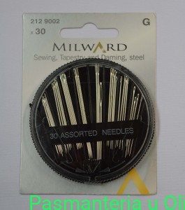 Zestaw igieł do szycia ręcznego, gobelinów, cerowania, stal Milward Coats