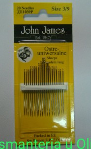 Igły ostre - uniwersalne John James 3/9
