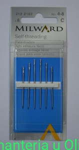 Igły samonawlekające Self - threading, stal Milward Coats 4-8
