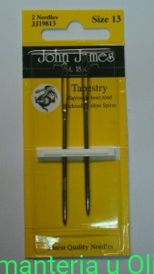 Igły tapestry do gobelinu tępe John James 13
