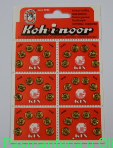 Zatrzaski metalowe złote 1/2 7mm 6szt