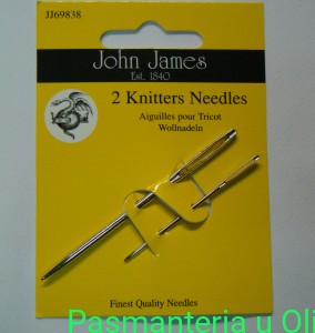 Igły Knitters Needles tkackie tępe John James 