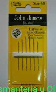 Igły łatwe w nawlekaniu John James 4/8