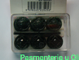 Zatrzaski plastikowe czarne 5 (13mm)