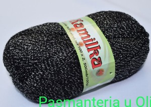 Włóczka Kamilka Arelan S.A. 100g - 500m kol. czar/biały 7/G-2100