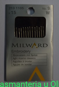 Igły Embroidery hafciarskie, stal Milward Coats 9