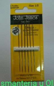 Igły długie - uniwersalne John James 1/5