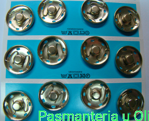 Zatrzaski metalowe złote 25mm (10)