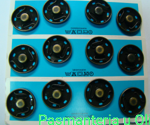 Zatrzaski metalowe mosiężne 25mm (10)