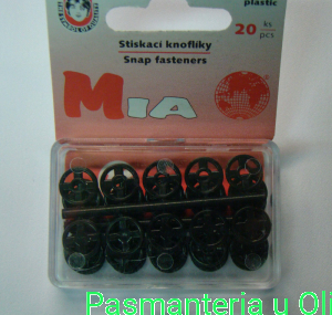 Zatrzaski plastikowe czarne 3 (10mm)