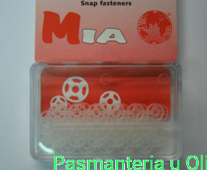 Zatrzaski plastikowe przezroczyste 3 (10mm)