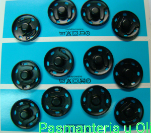 Zatrzaski metalowe czarne 23mm (9)