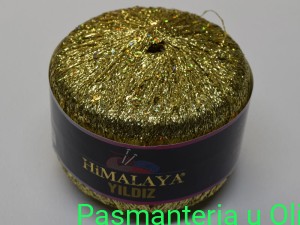 Kordonek metalizowany Yildiz Himalaya z cekinami złoty
