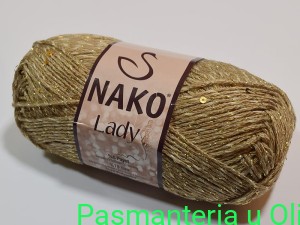 Włóczka z cekinami Lady Nako 50g - 150m kol. 1729A